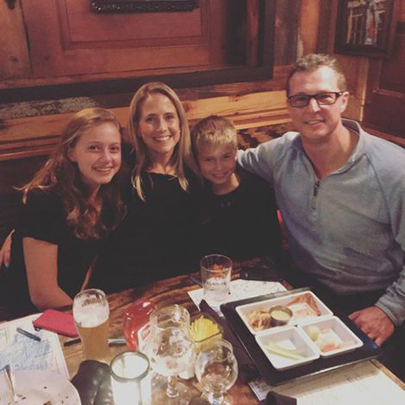 Leigh's step-children enjoying their time with their biological mother